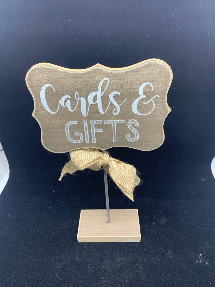 CARDS AND GIFTS SIGN.