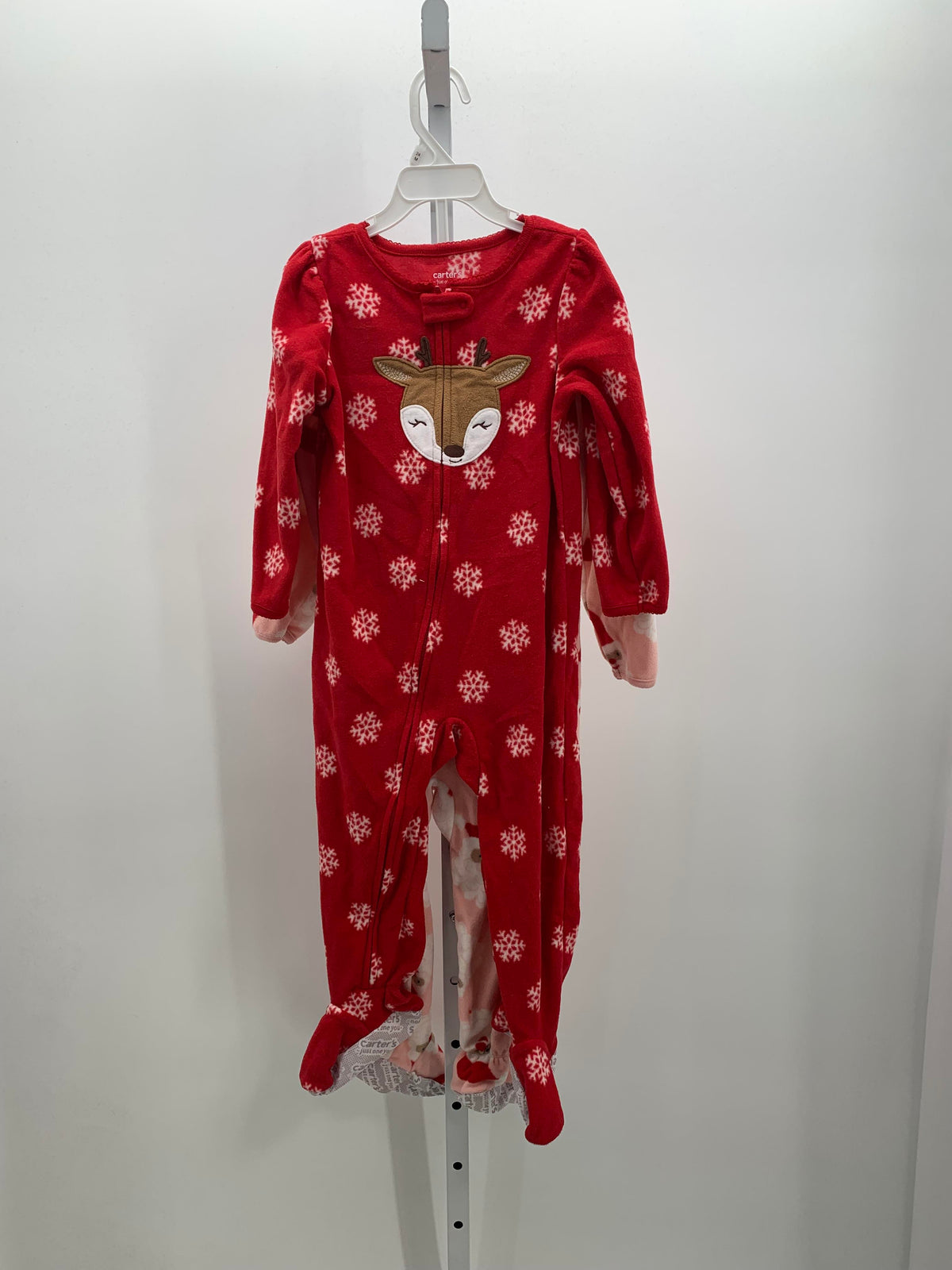 TWO FLEECE SLEEPERS SANTA SNOW FLAKES