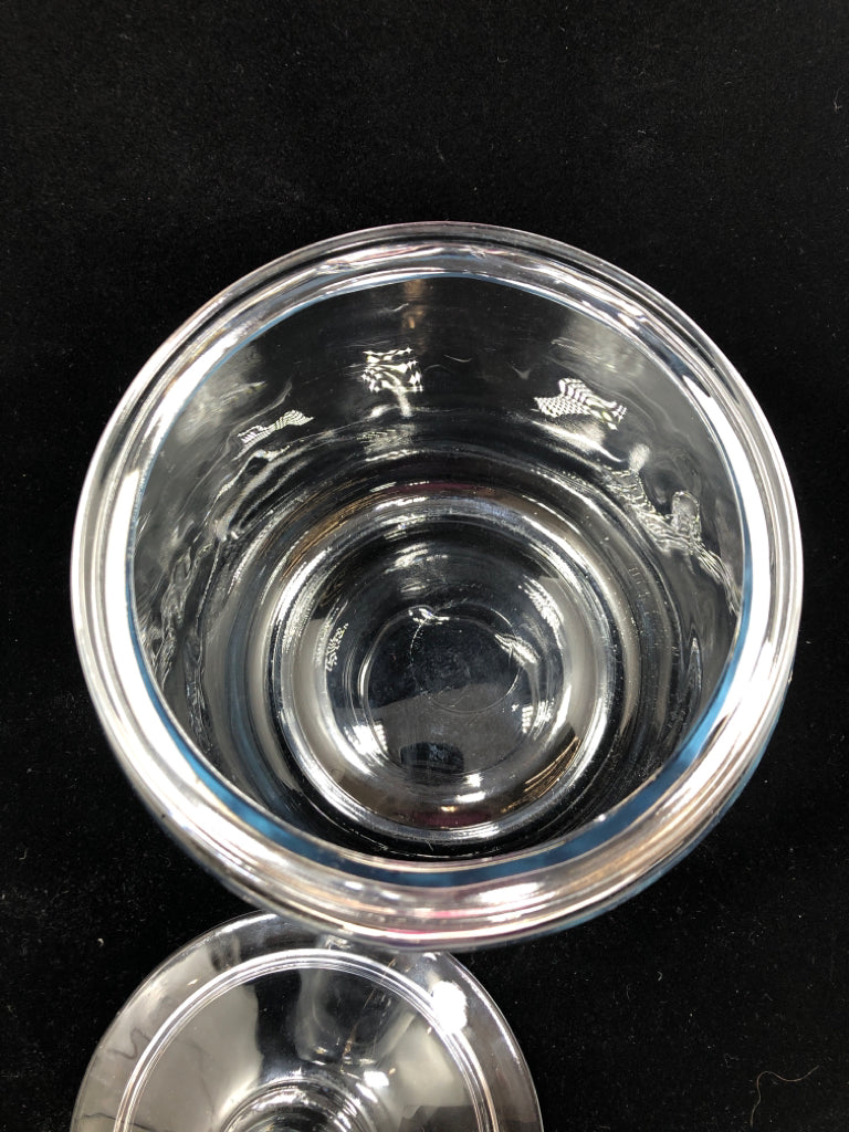 LG CLEAR GLASS CANISTER.