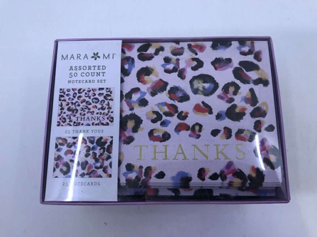 NIB 50 NOTECARD SET MARA MI