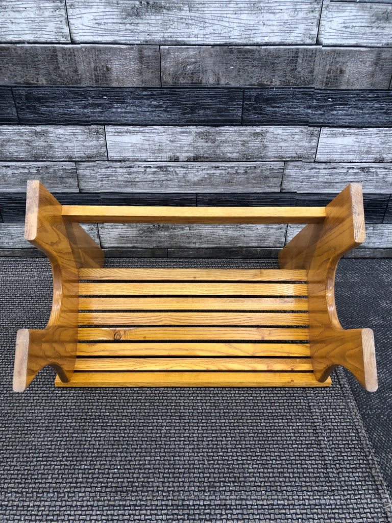 WOODEN TIME OUT BENCH.