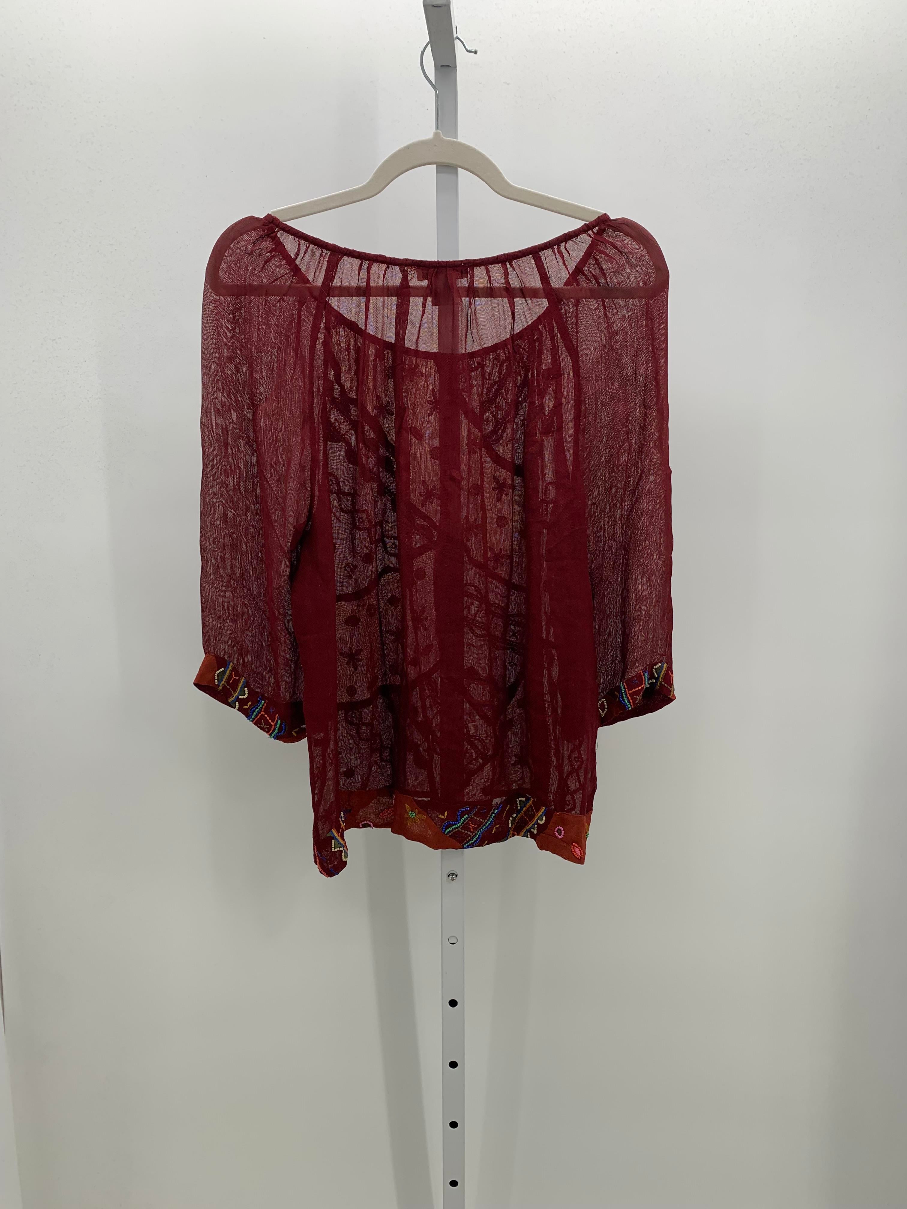 Lucky Brand Size Medium Misses 3/4 Sleeve Shirt