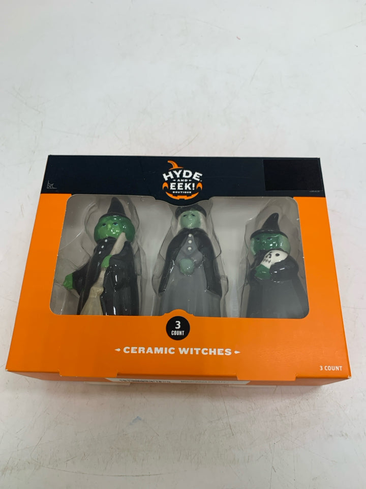 NIP 3 CERAMIC WITCHES.