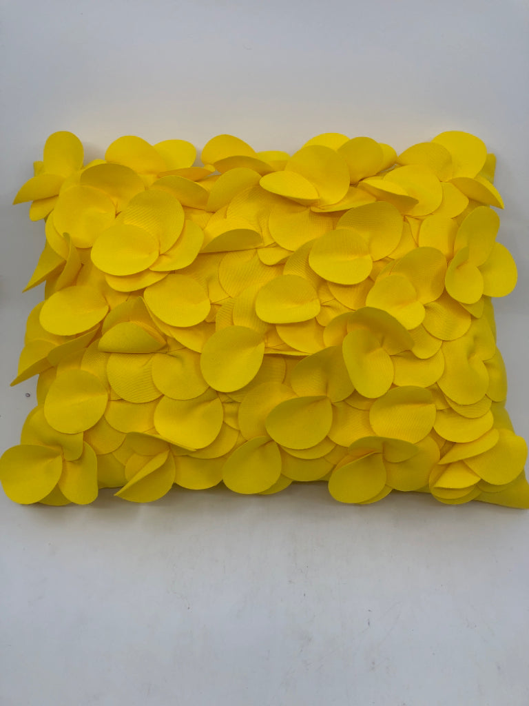 YELLOW FLOWER PETAL PILLOW.