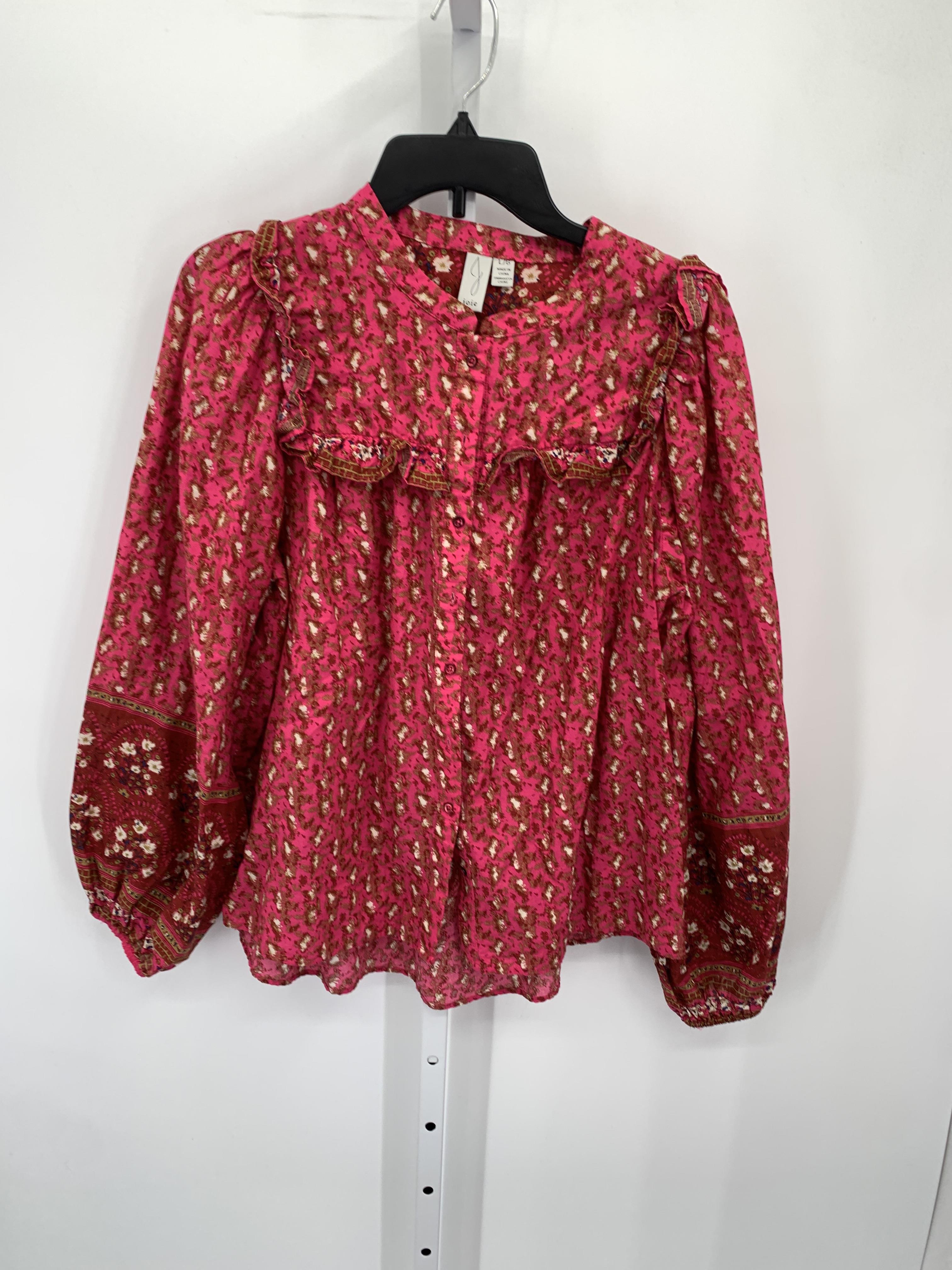 Joie Size Large Misses Long Sleeve Shirt