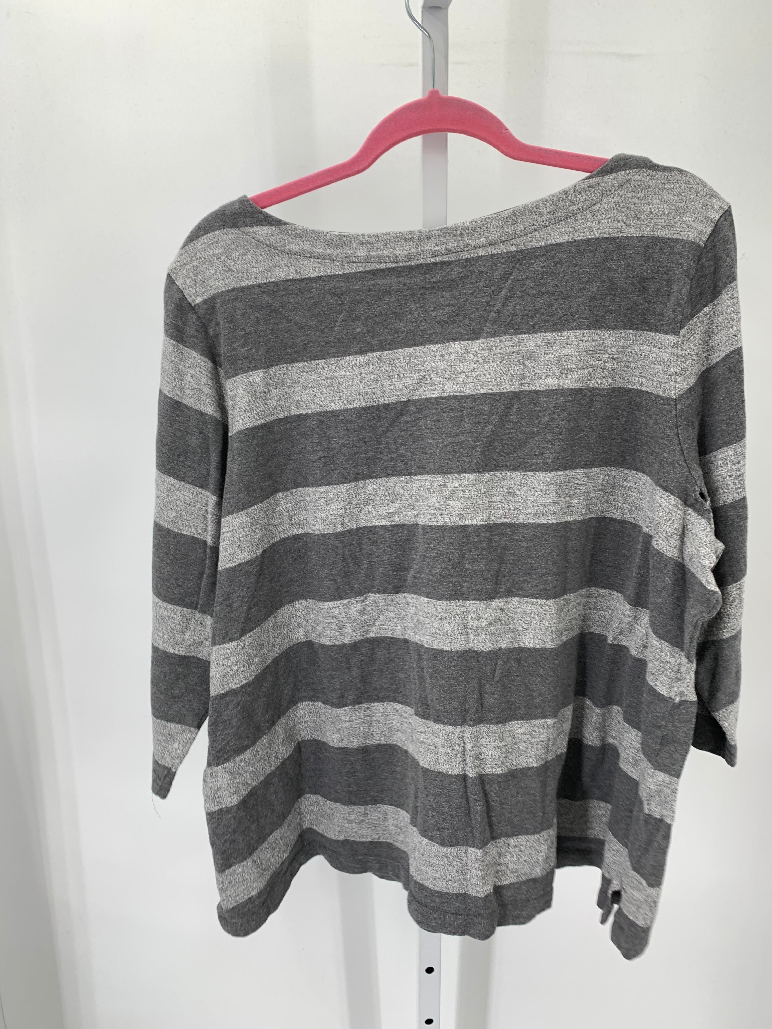Croft & Barrow Size 2X Womens 3/4 Sleeve Shirt
