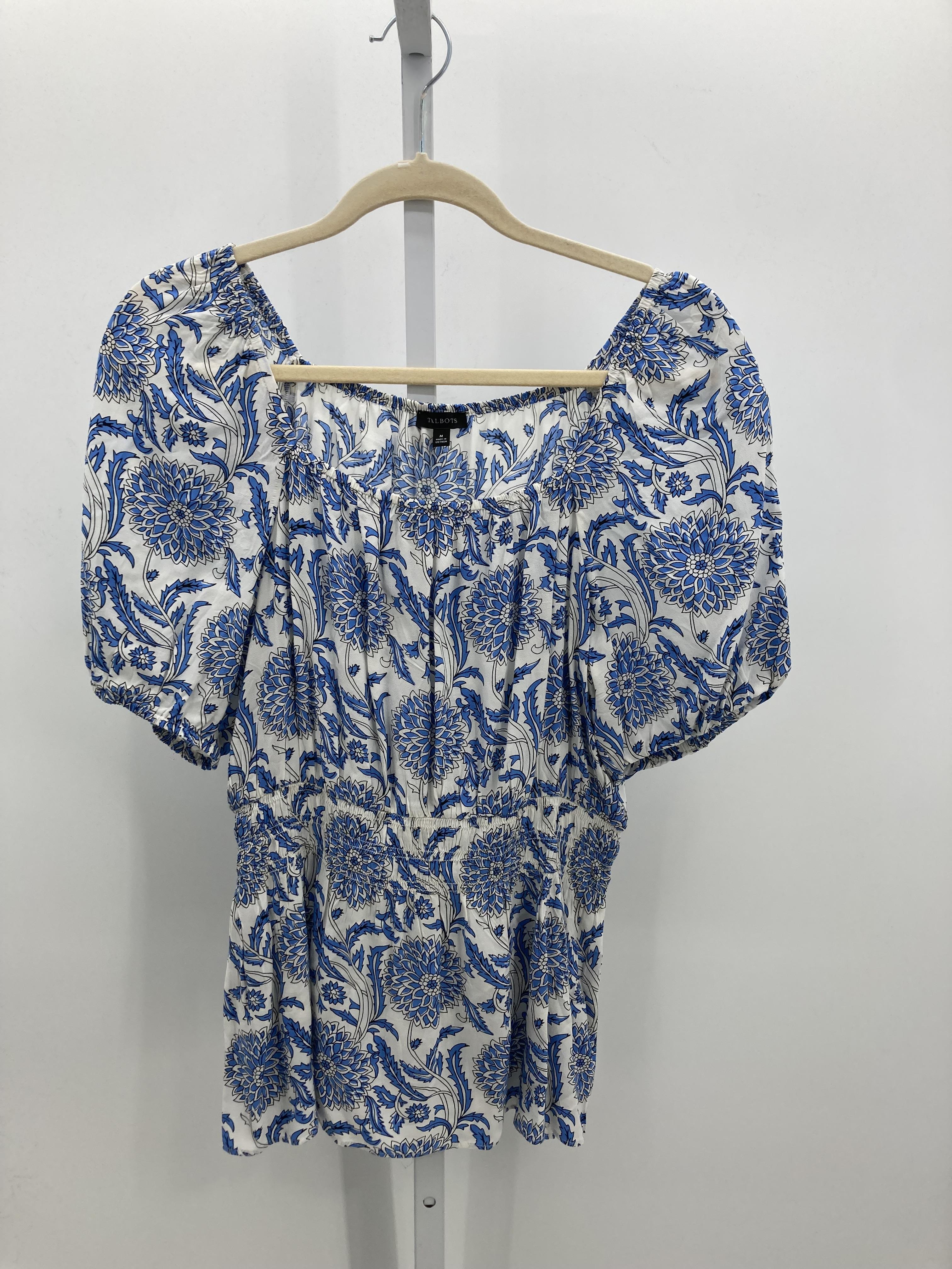 Talbots Size Medium Misses Short Sleeve Shirt