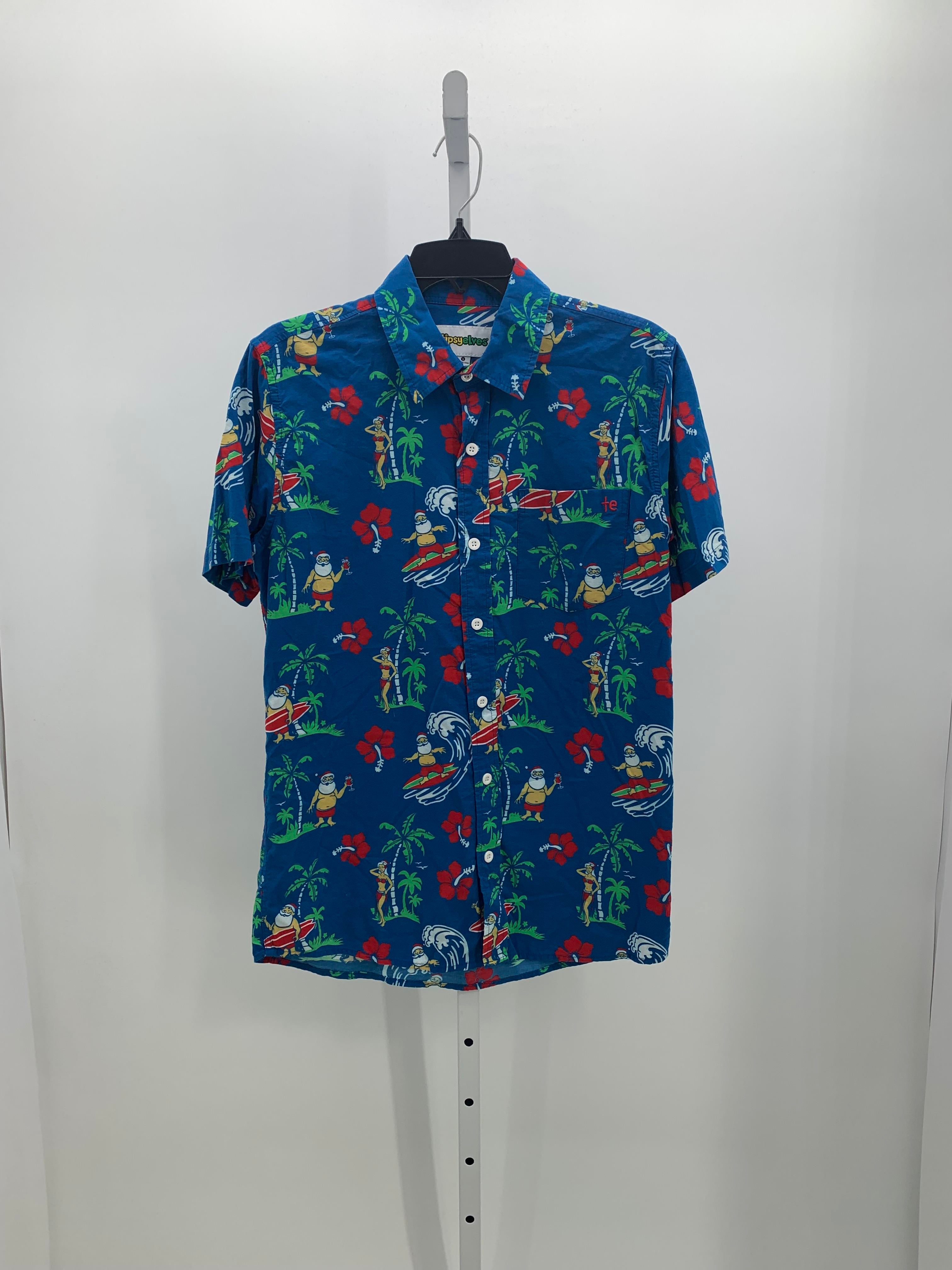 SHORT SLV SHIRT TROPICAL SANTA.