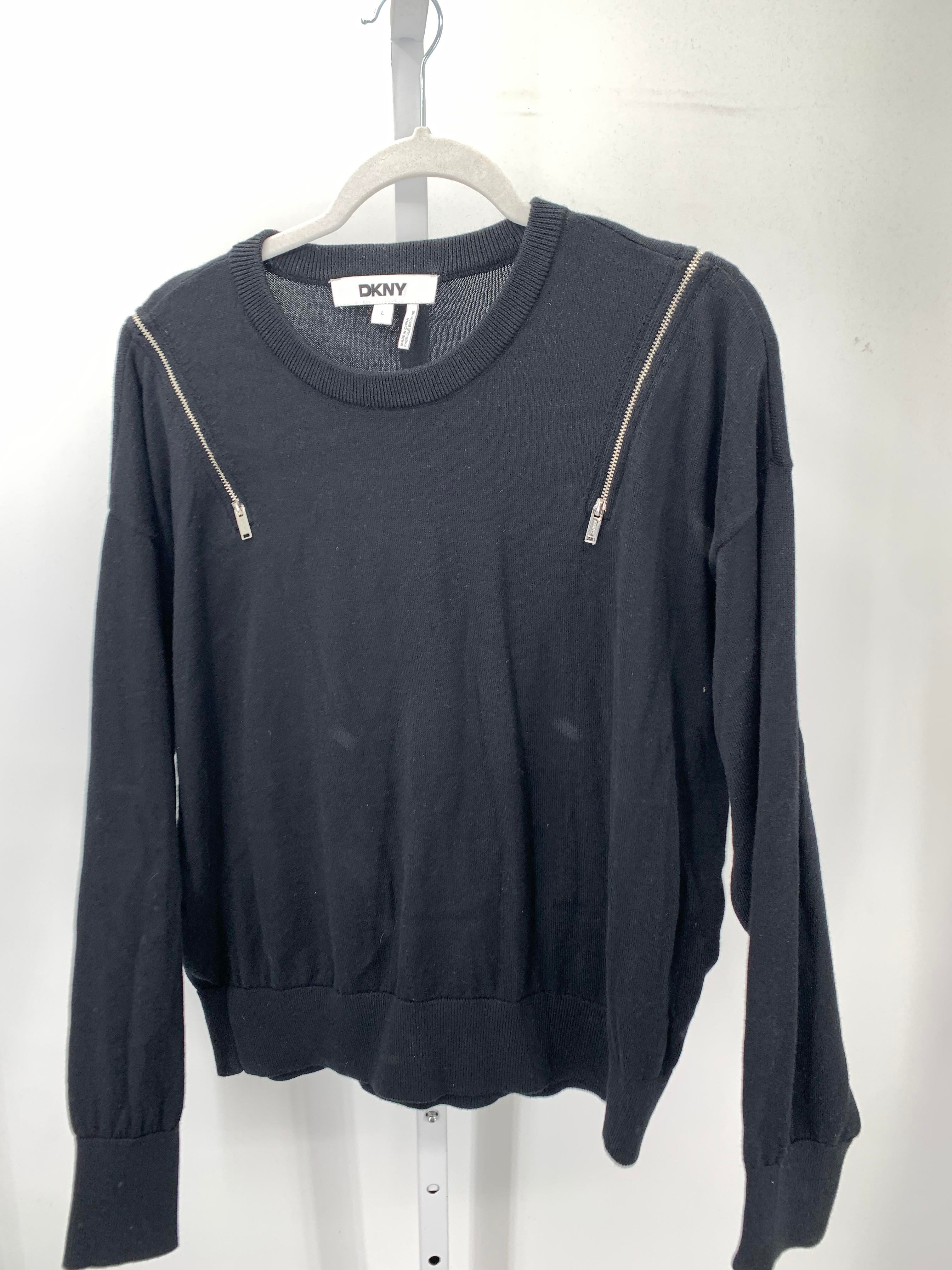 DKNY Size Large Misses Long Slv Sweater