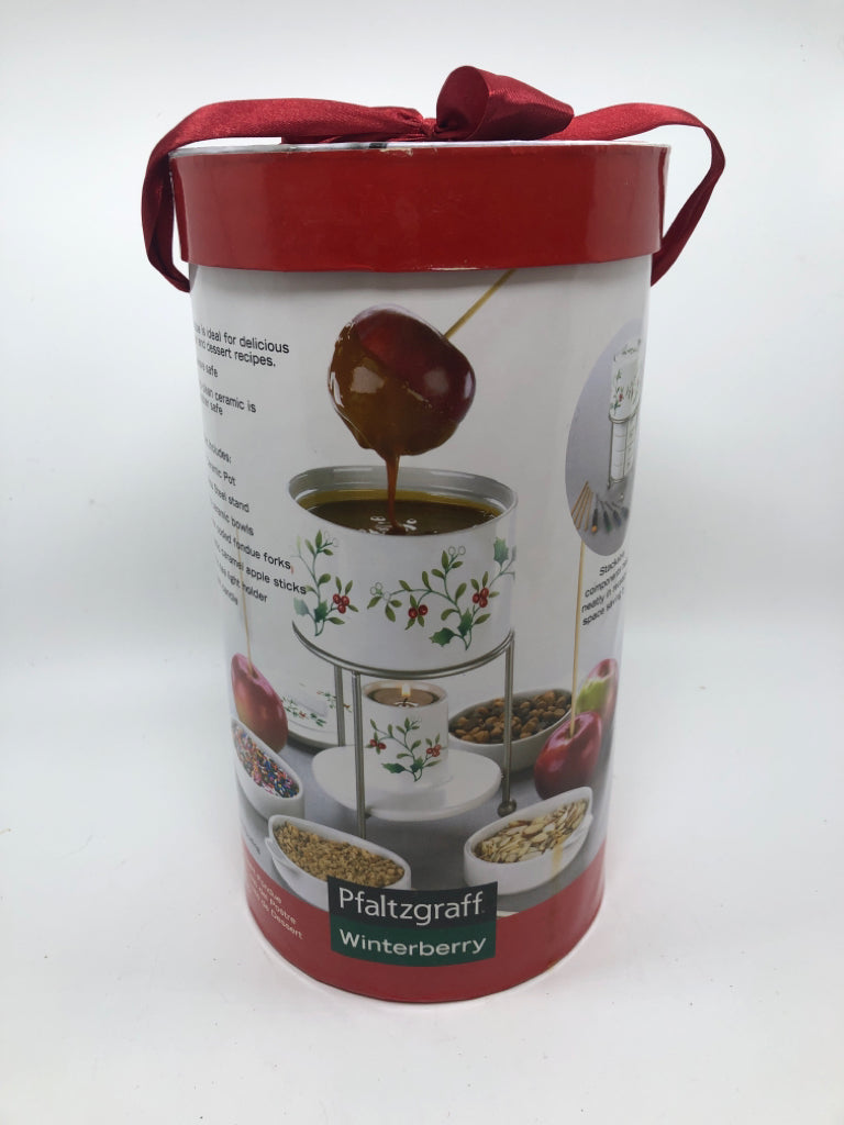 NIB PFALTZGRAFF WINTERBERRY FONDUE SET.