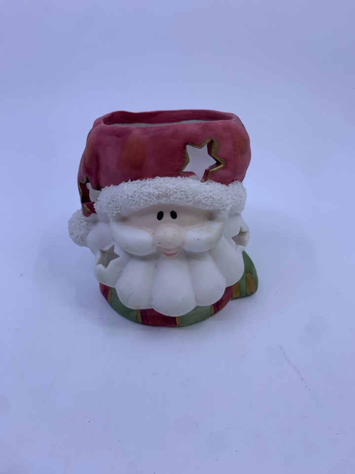 SANTA VOTIVE HOLDER.