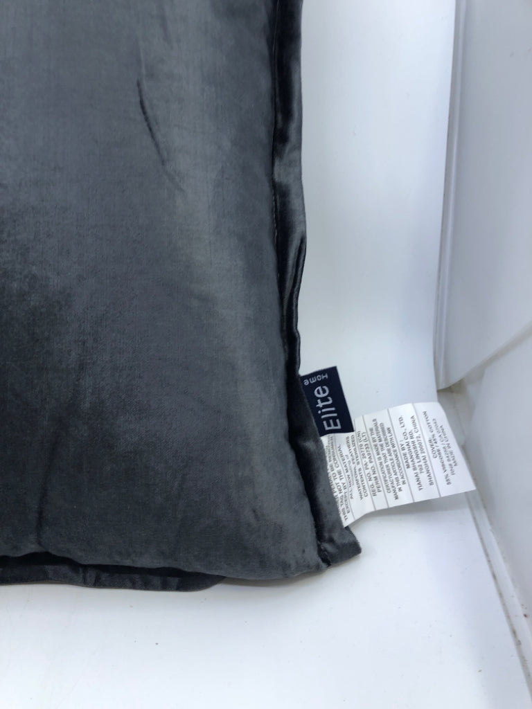DARK GREY VELOUR PILLOW.