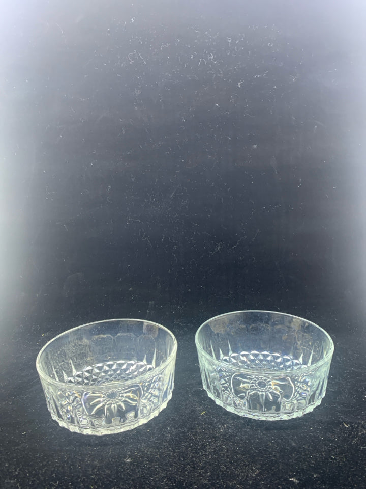 2 DIAMOND PATTERN BOTTOM BOWLS.