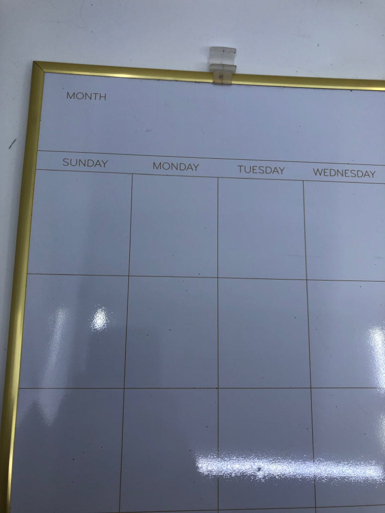 CALENDAR WHITE BOARD.