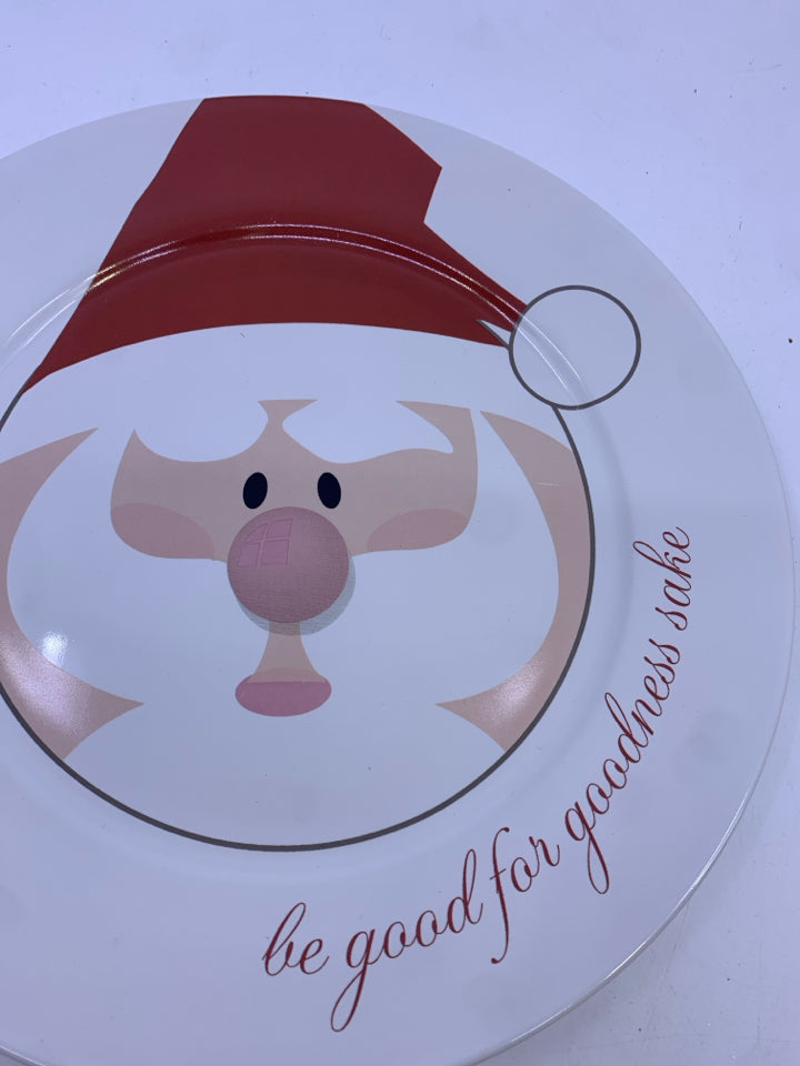 SANTA SERVING PLATTER BE GOOD FOR GOODNESS SAKE.