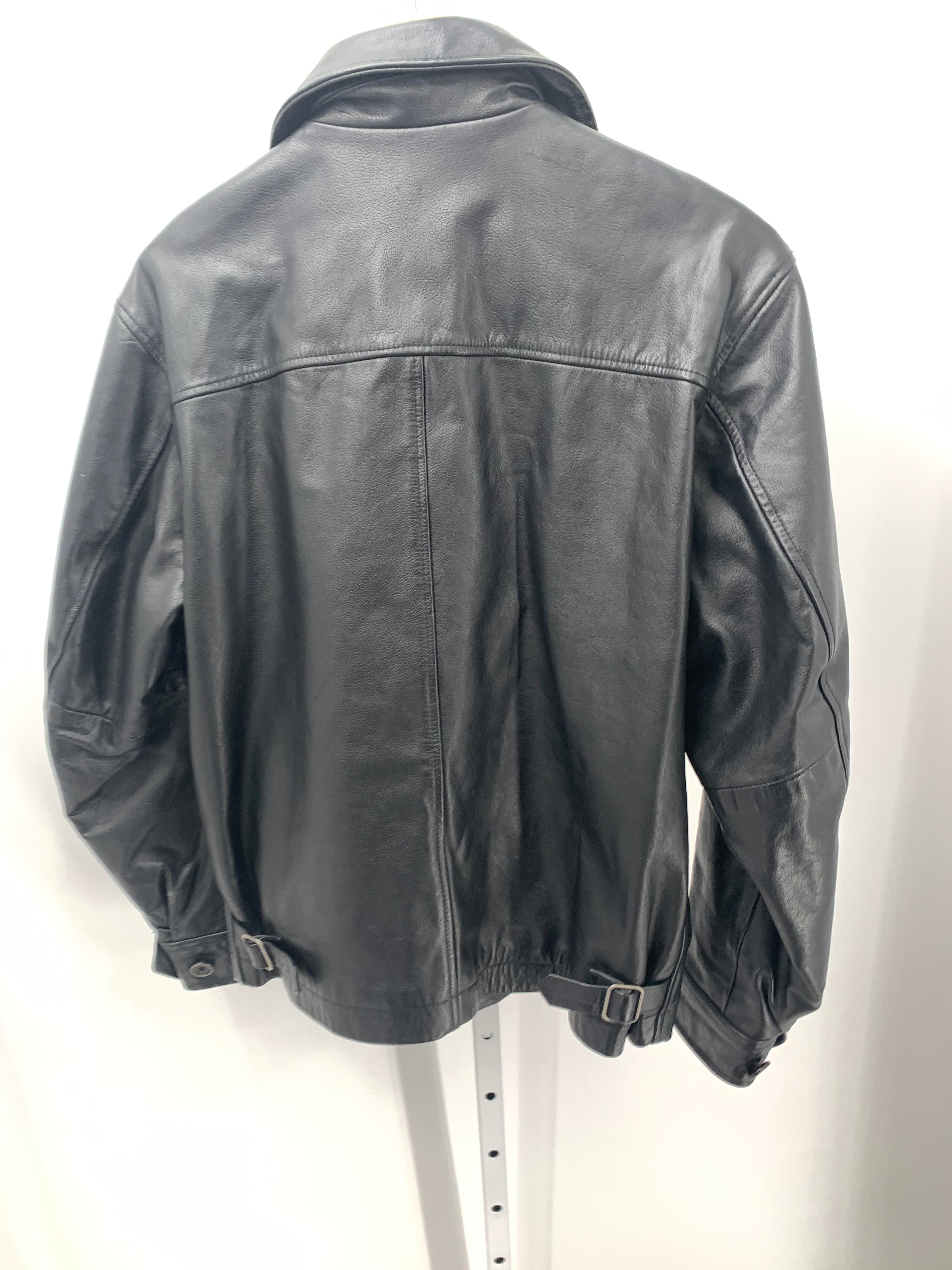 GENUINE LEATHER ZIP JACKET.