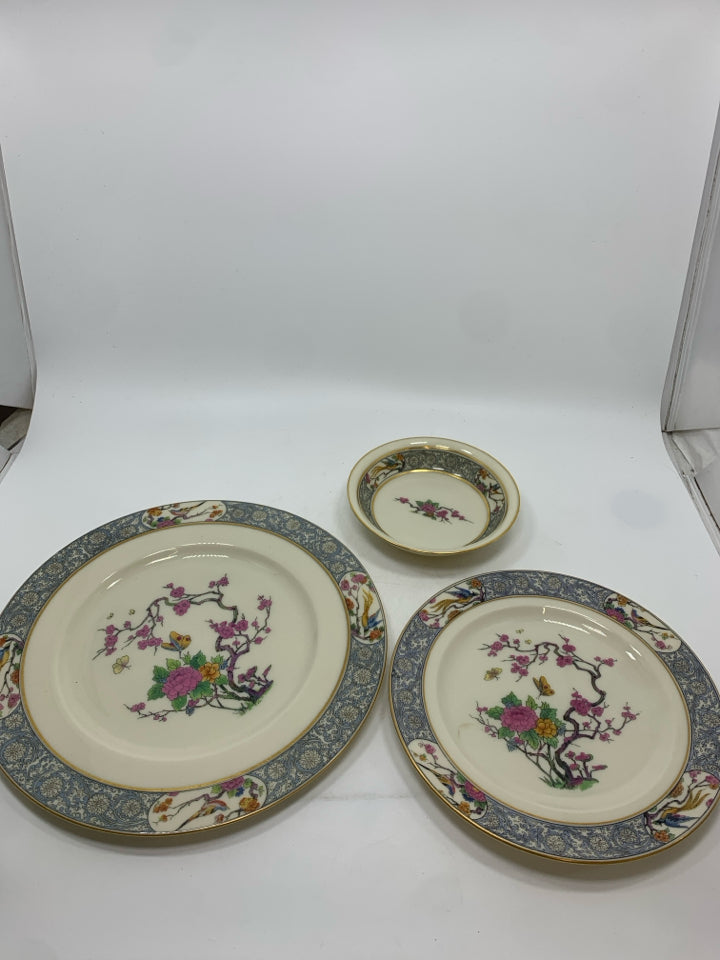 12PC LENOX MING BIRDS DINNER SVC FOR 4.