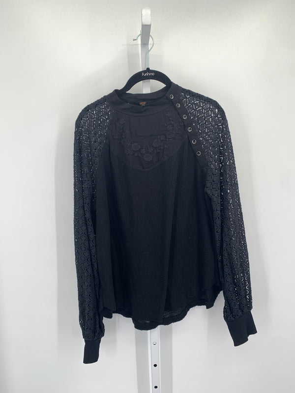 Free People Size Large Misses Long Sleeve Shirt