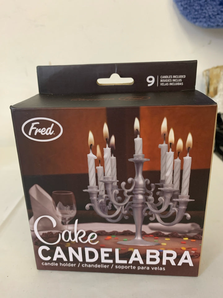 NIB CAKE CANDELABRA.