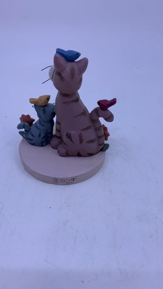BROWN RESIN CAT FIGURE.