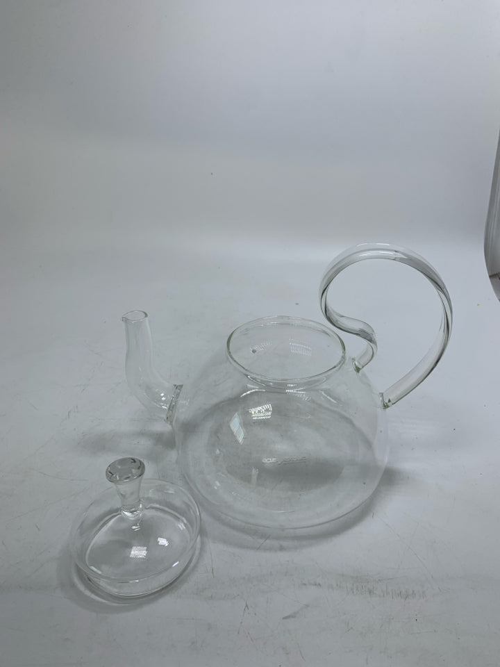 CLEAR GLASS EASY EXOTIC TEA POT.