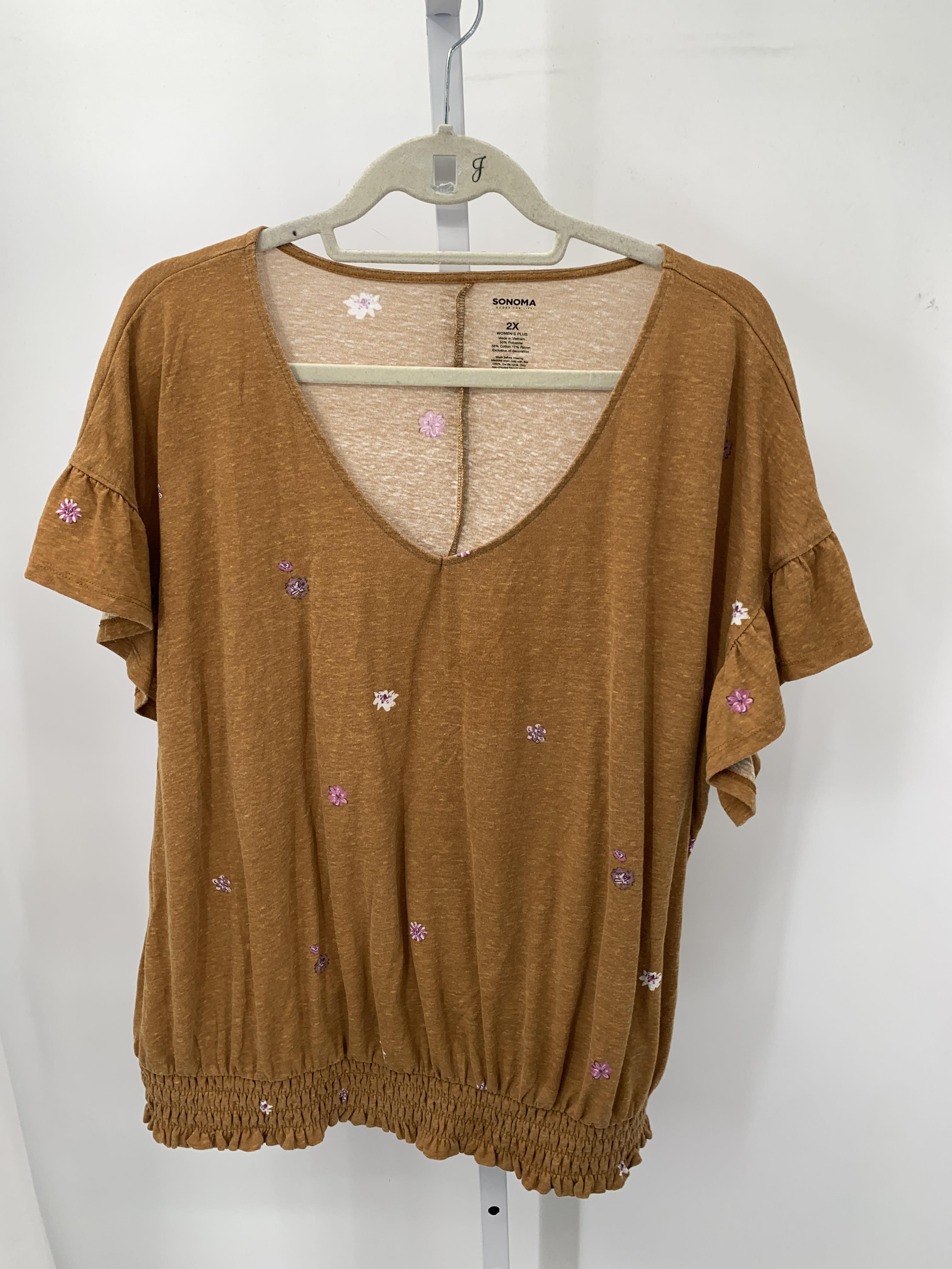 Sonoma Size 2X Womens Short Sleeve Shirt