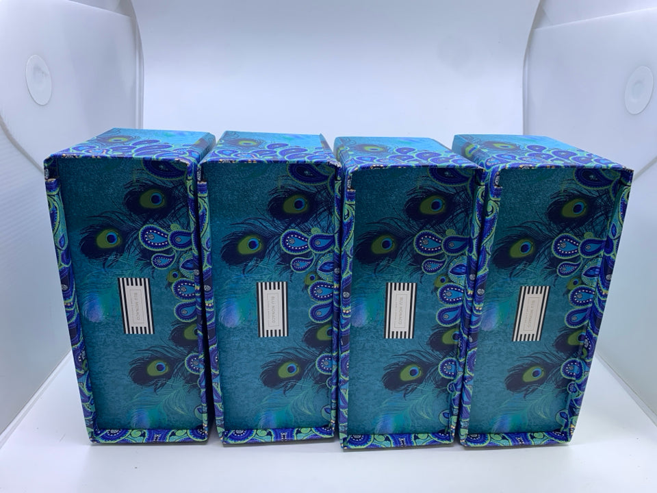4-BLUE PEACOCK FILE ORGANIZER.