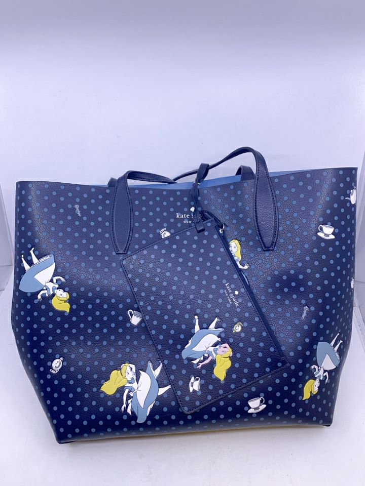 Kate Spade Disney Alice In Wonderland Reversible Tote With Wristlet