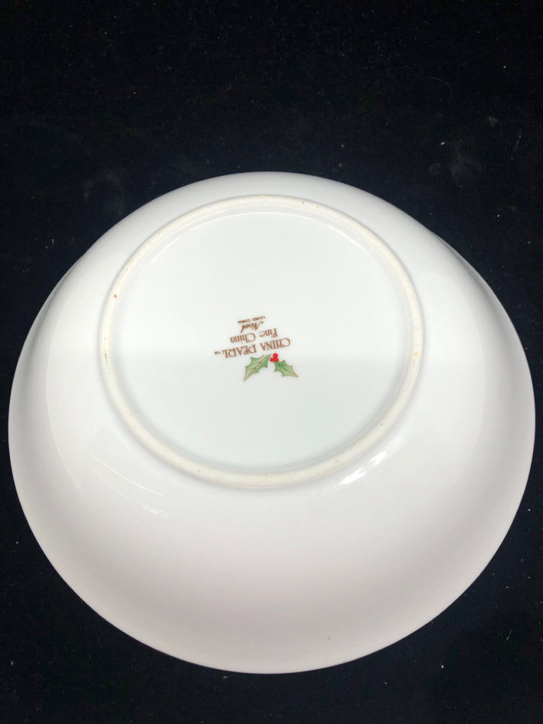 CHINA PEARL MISTLETOE SERVING BOWL.