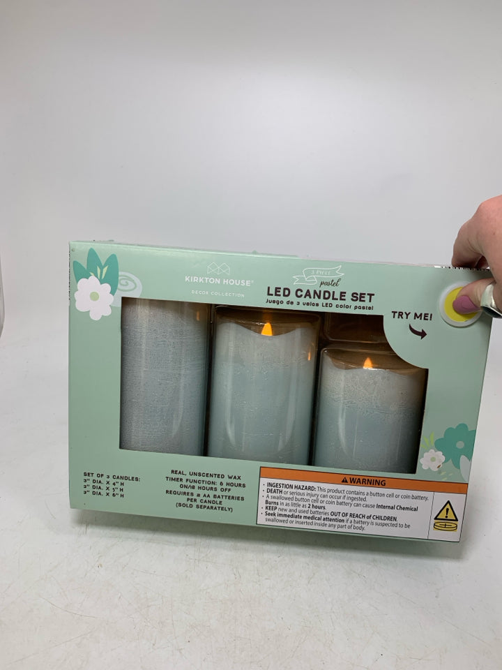 NIB 3 LED CANDLE SET KIRKTON HOUSE.