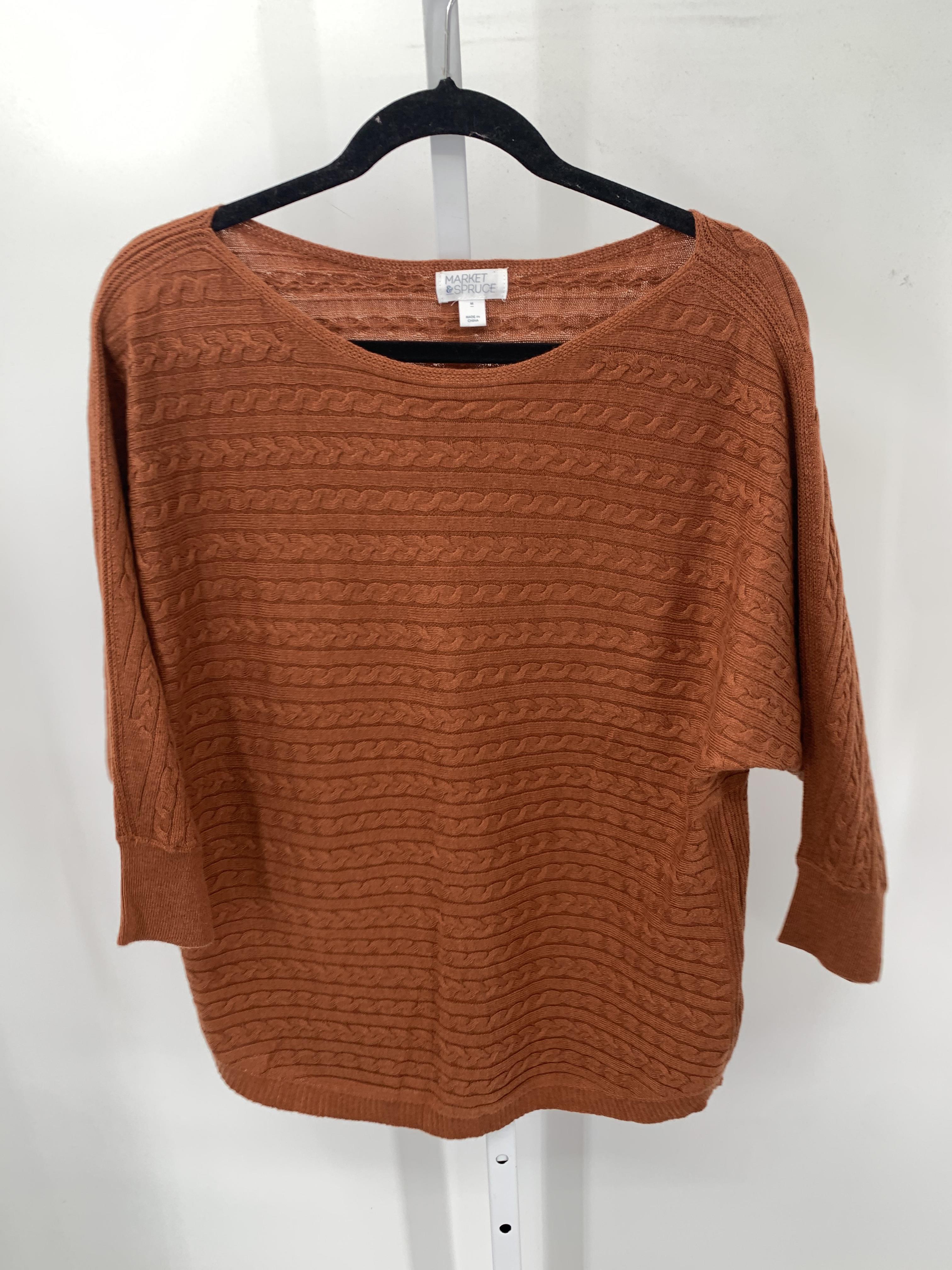 market & spruce Size Medium Misses 3/4 Sleeve Sweater