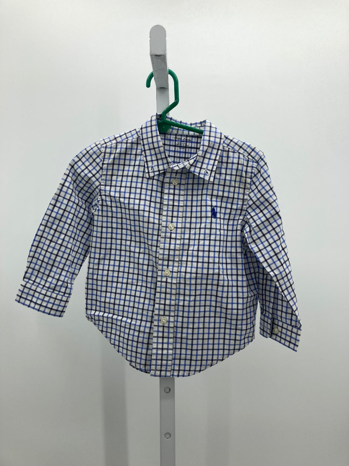BLUE PLAID BTN DOWN