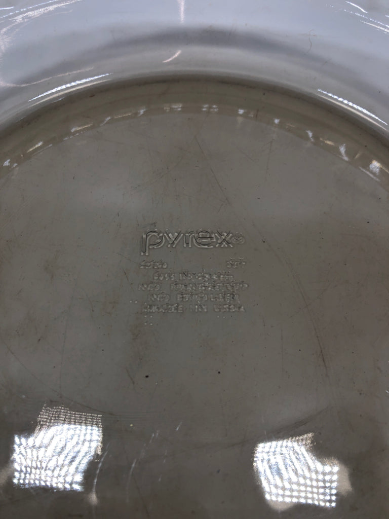 PIE PLATE AMBER TINTED GLASS.