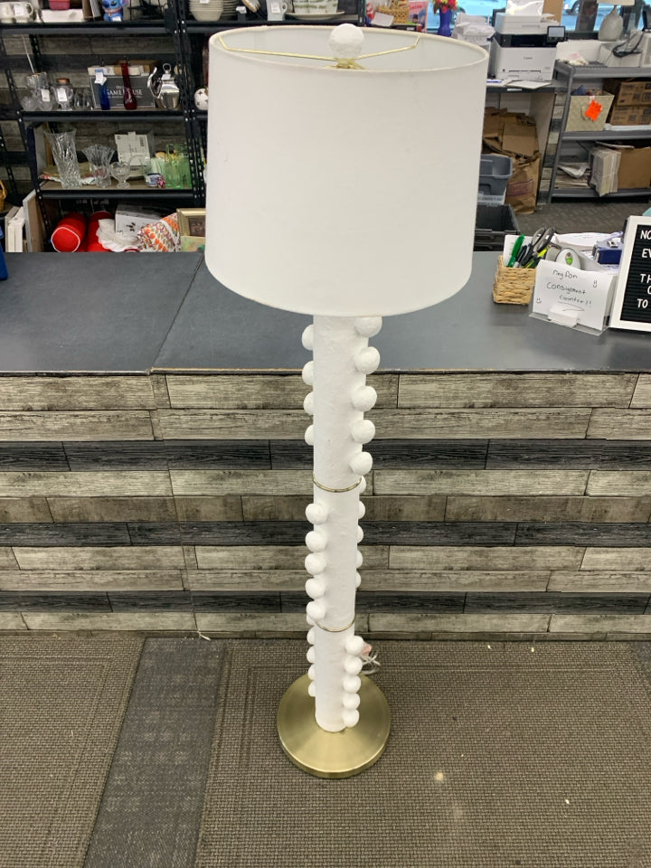 WHITE ABSTRACT FLOOR LAMP.