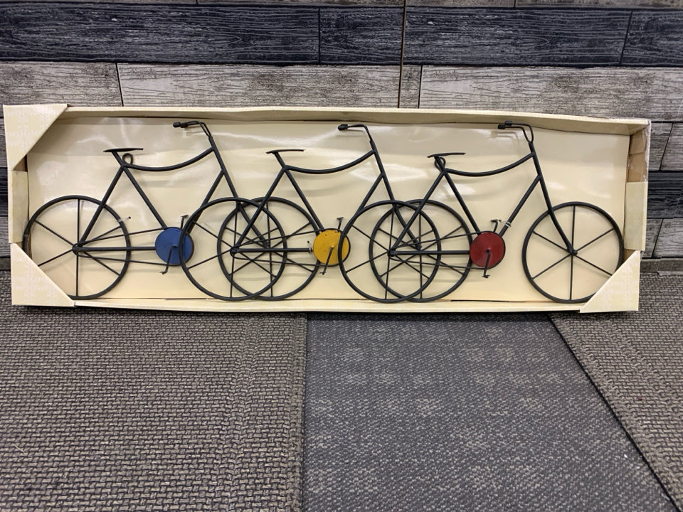 NIP 3 METAL BIKES WALL HANGING.