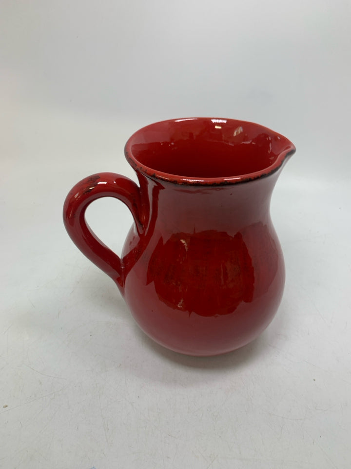 DARK RED TERRA COTTA PITCHER MADE IN ITALY.