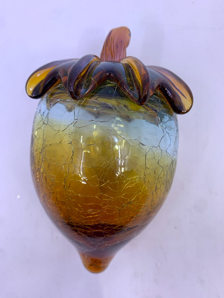 GLASS ACORN FIGURE.