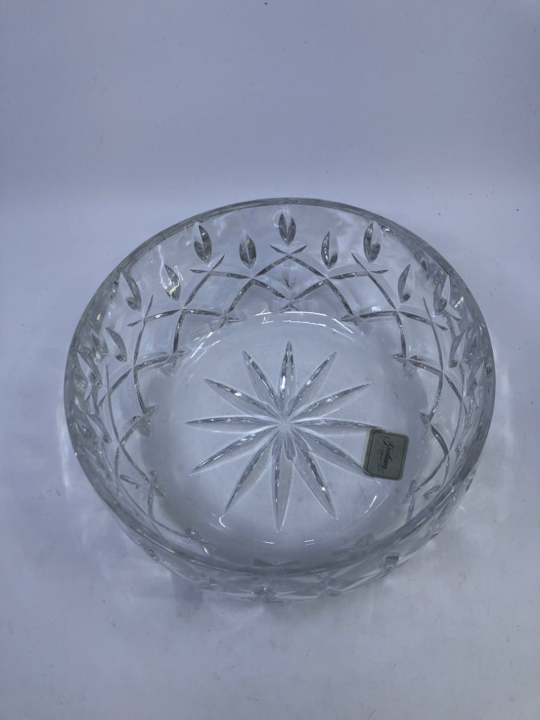 HEAVY CUT CRYSTAL SALAD BOWL.