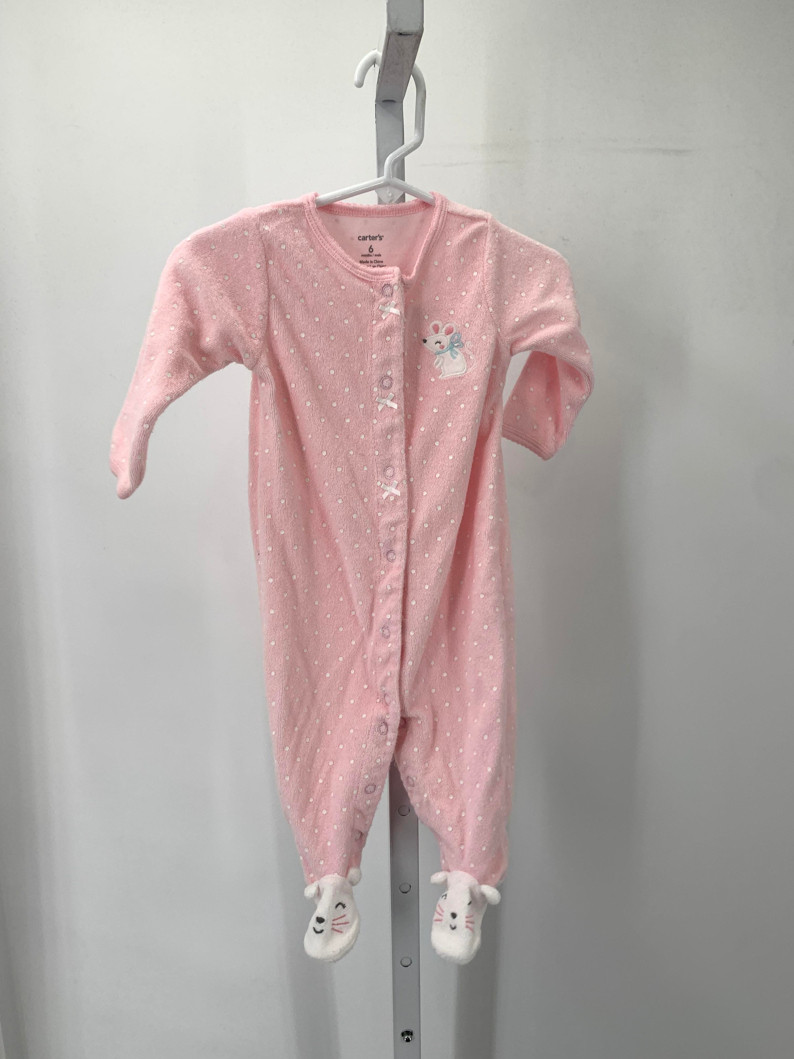 Carters Size 6 Months Girls Long Slv. Romper