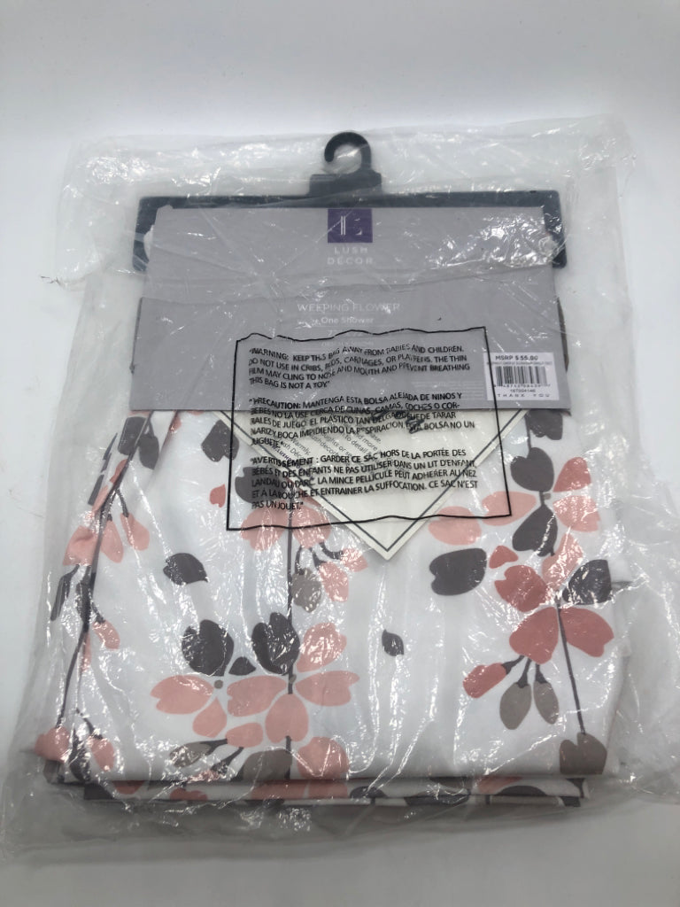 NIP PINK FLOWER SHOWER CURTAIN.