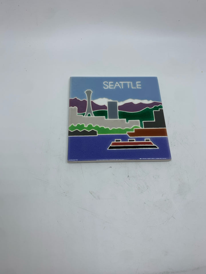 SEATTLE CERAMIC TRIVET.