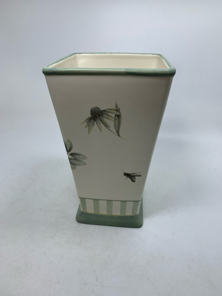 NATUREWOOD TALL SQUARE VASE.