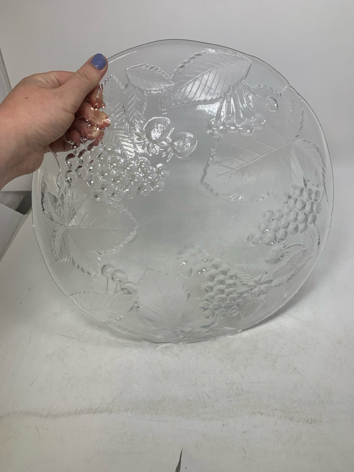 HEAVY FRUIT EMBOSSED BOWL.
