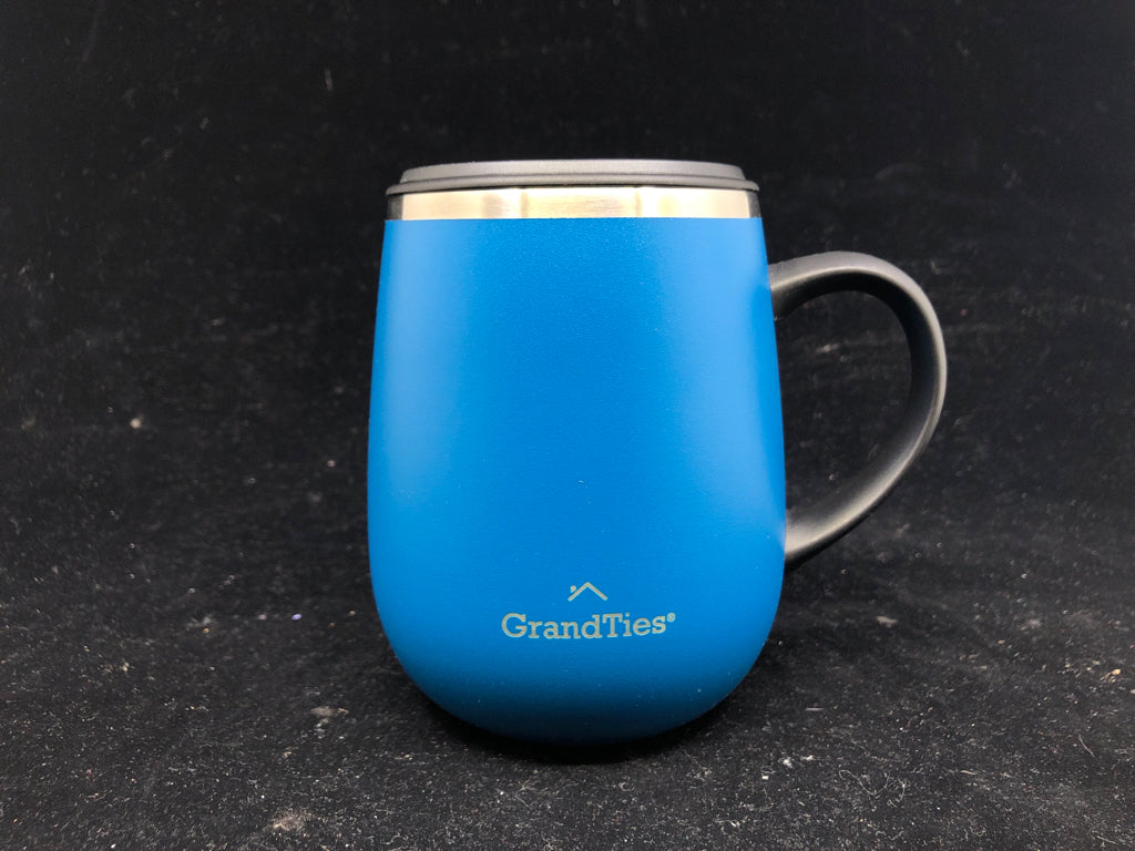 NEW BLUE GRANDTIES TRAVEL MUG.