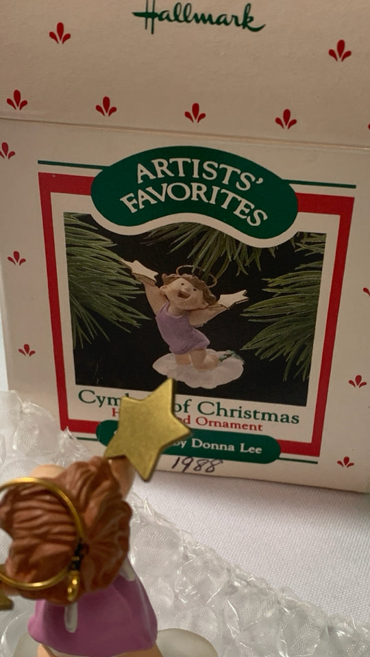 CYMBALS OF CHRISTMAS ANGEL ORNAMENT.
