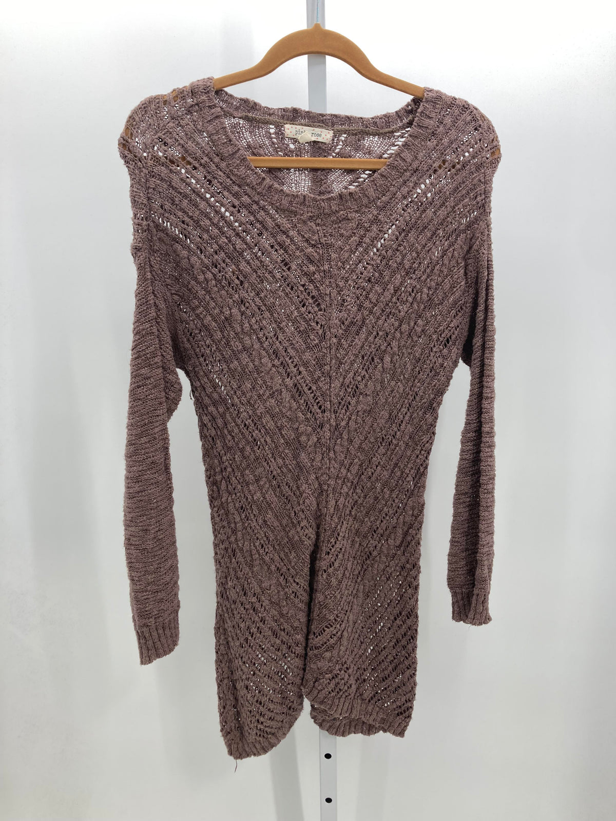 Pink Rose Size Medium Misses Long Sleeve Dress