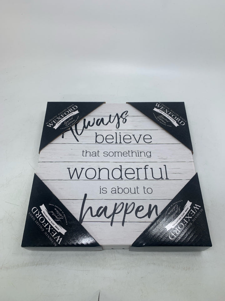 NIP ALWAYS BELIEVE SQUARE CANVAS.
