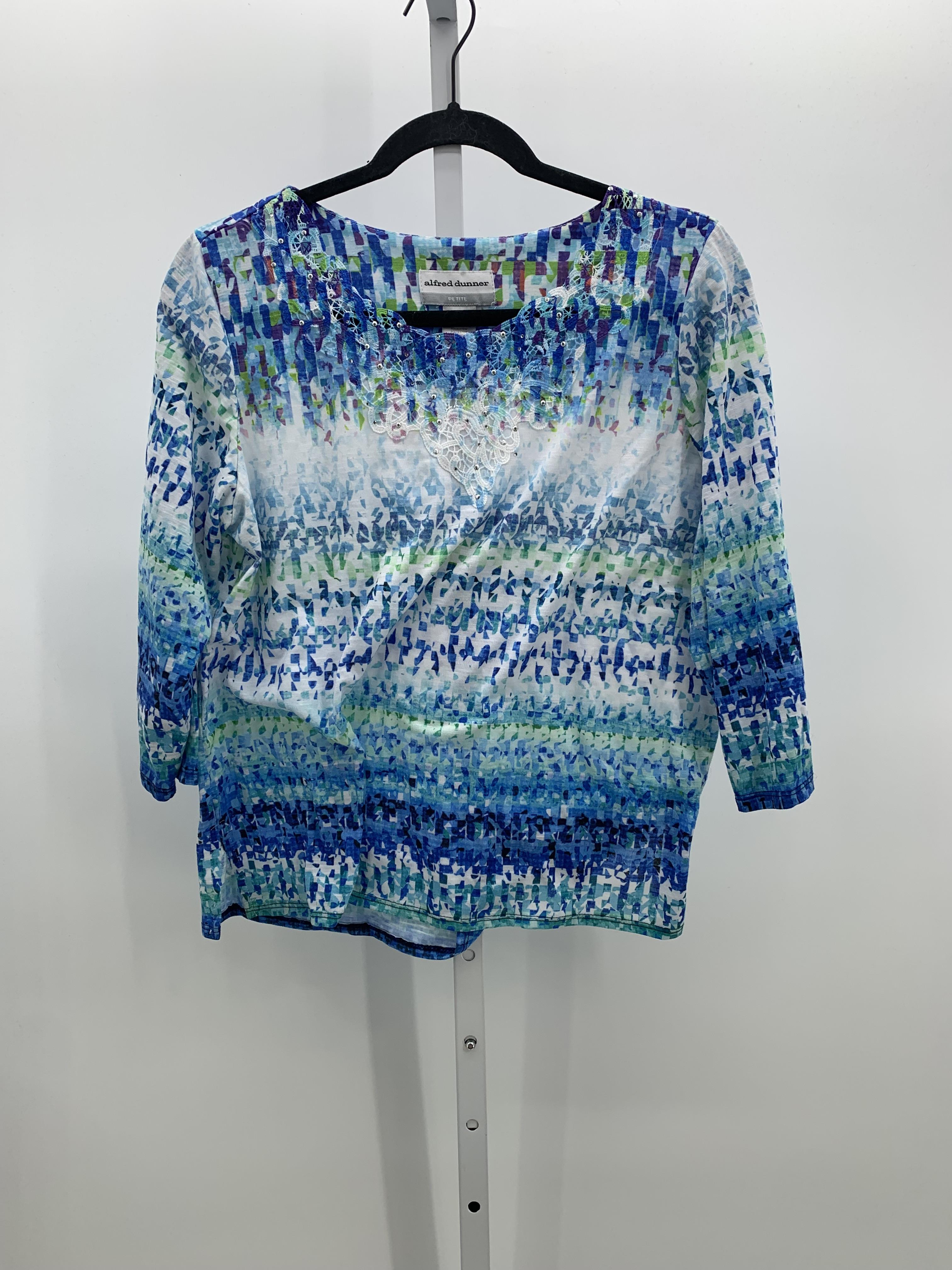 Alfred Dunner Size Medium Petite Petite 3/4 Sleeve Shirt