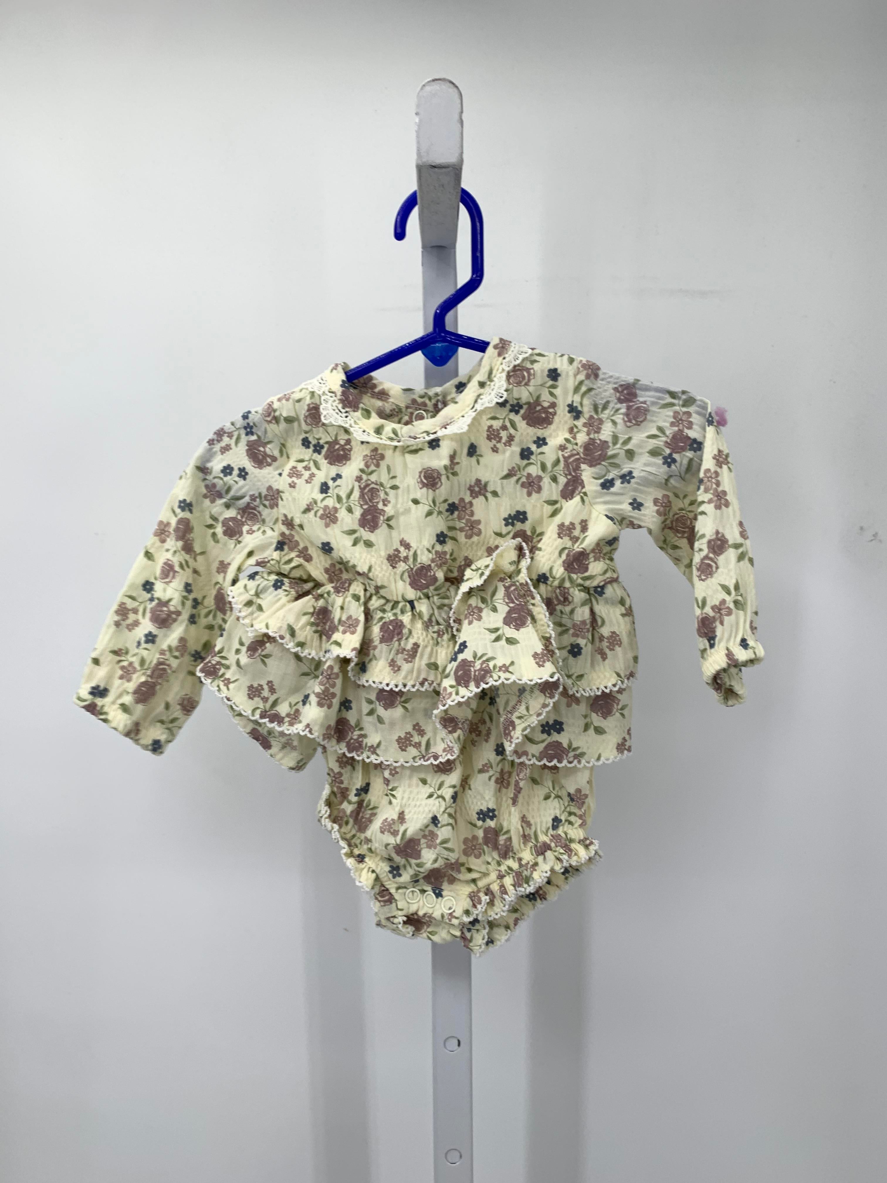 Nicole Miller Size 3-6 Months Girls Long Slv. Romper