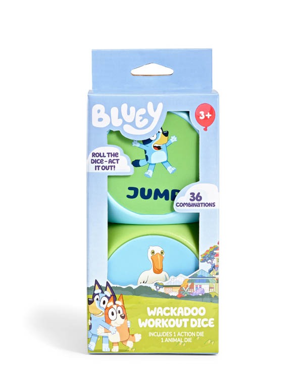 New - Bluey Wackadoo Workout Dice